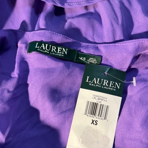 Ralph Lauren Over the shoulder shirt - blouse Lauren Purple Ralph Lauren NWT - Picture 7 of 10